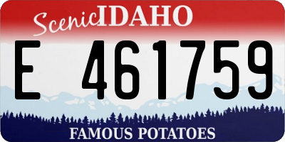 ID license plate E461759