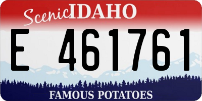 ID license plate E461761