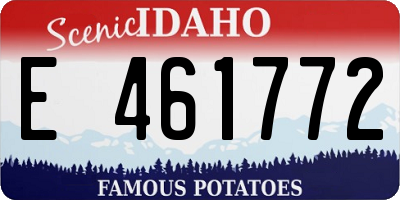ID license plate E461772