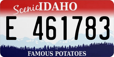 ID license plate E461783