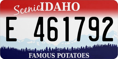 ID license plate E461792