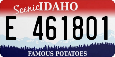 ID license plate E461801