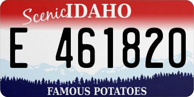 ID license plate E461820