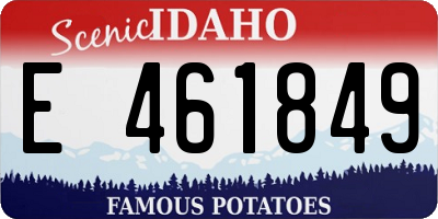 ID license plate E461849
