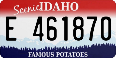 ID license plate E461870