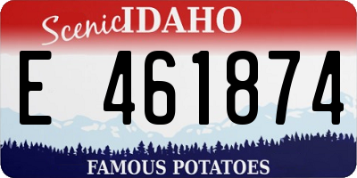 ID license plate E461874