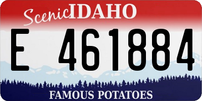 ID license plate E461884