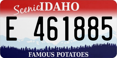 ID license plate E461885