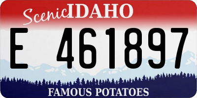 ID license plate E461897
