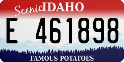 ID license plate E461898