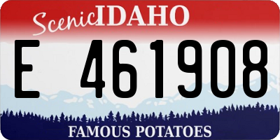 ID license plate E461908