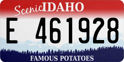 ID license plate E461928