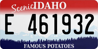 ID license plate E461932