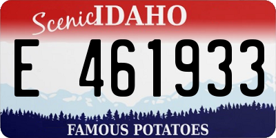 ID license plate E461933