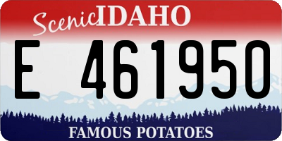 ID license plate E461950