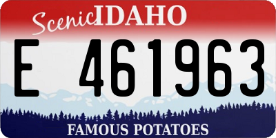 ID license plate E461963