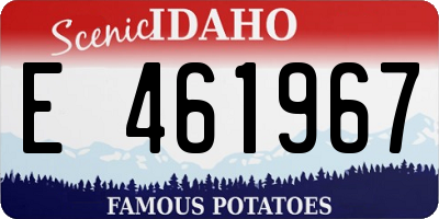 ID license plate E461967