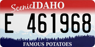 ID license plate E461968
