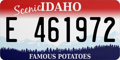 ID license plate E461972