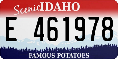 ID license plate E461978