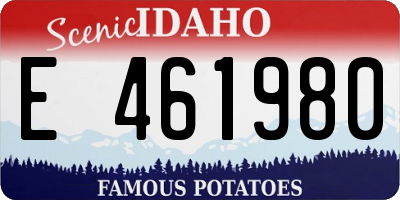 ID license plate E461980