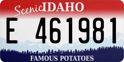 ID license plate E461981