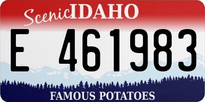 ID license plate E461983