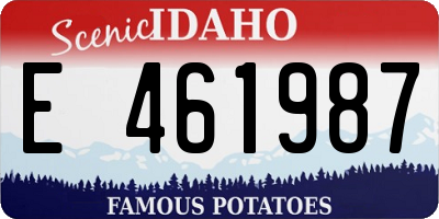 ID license plate E461987