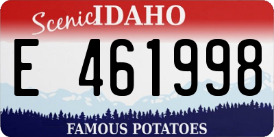 ID license plate E461998