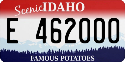 ID license plate E462000