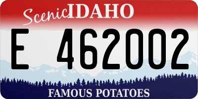 ID license plate E462002
