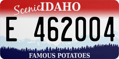 ID license plate E462004