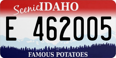 ID license plate E462005