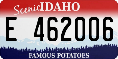 ID license plate E462006