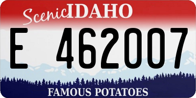 ID license plate E462007