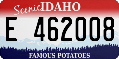 ID license plate E462008