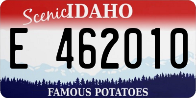 ID license plate E462010