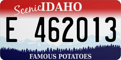 ID license plate E462013