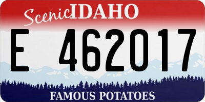 ID license plate E462017