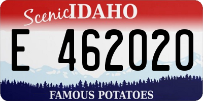 ID license plate E462020