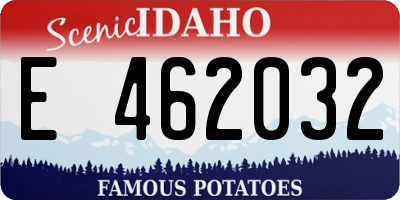 ID license plate E462032