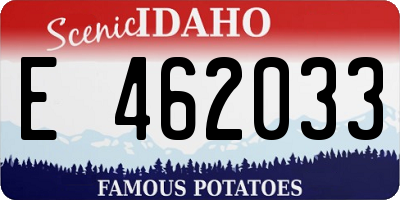 ID license plate E462033