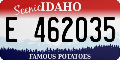 ID license plate E462035