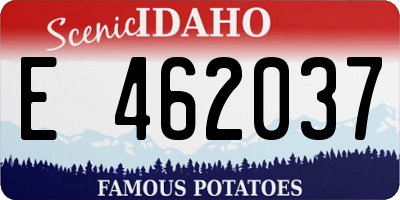 ID license plate E462037