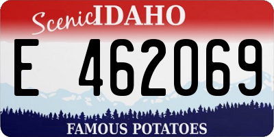 ID license plate E462069