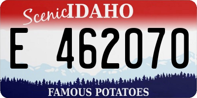 ID license plate E462070