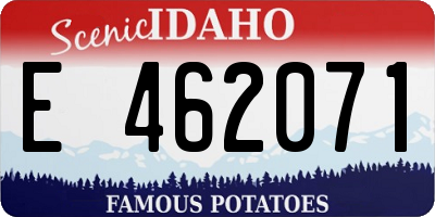 ID license plate E462071