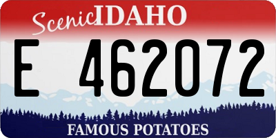 ID license plate E462072