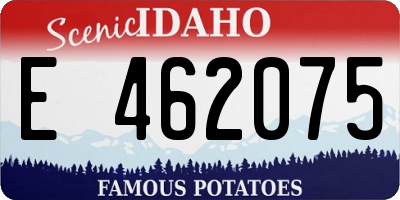 ID license plate E462075
