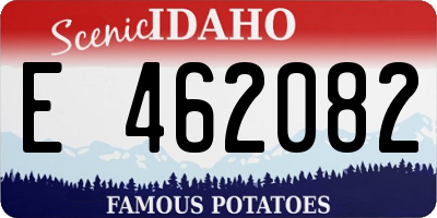 ID license plate E462082